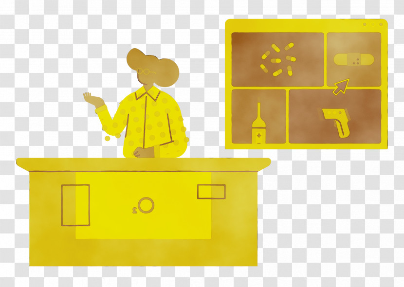 Furniture Rectangle Shelf Yellow Meter Transparent PNG