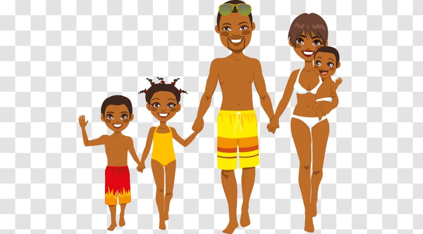 Drawing Homo Sapiens Clip Art - Yellow - Beach Family Transparent PNG