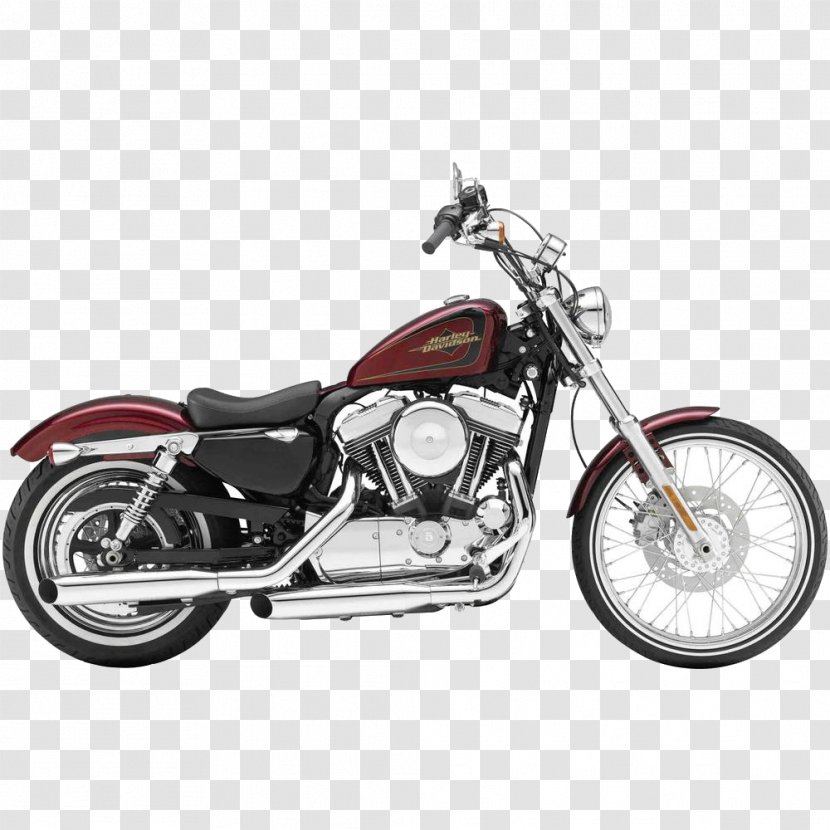 Harley-Davidson Sportster Motorcycle Softail Super Glide - Automotive Exhaust Transparent PNG