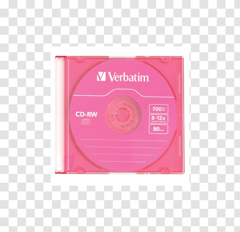 Compact Disc Mitsubishi Kagaku Media CD-RW DVD+RW - Data Storage - Pink Transparent PNG