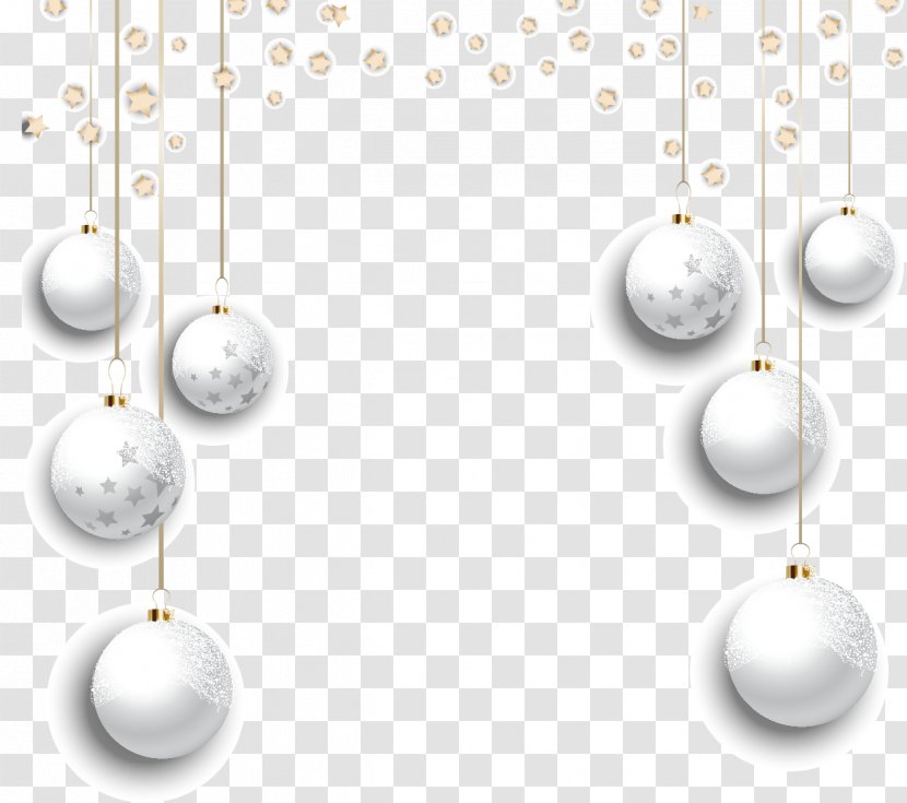 Snowflake Euclidean Vector - White Christmas Ball Transparent PNG
