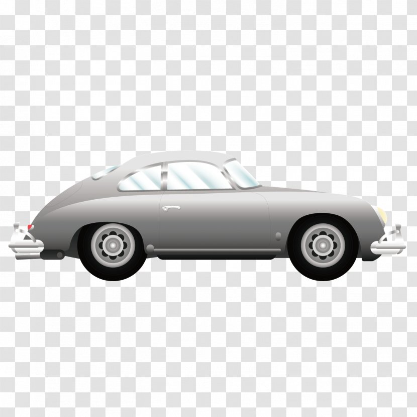 Porsche 356 Classic Car Vehicle - Vector Black Classical Transparent PNG