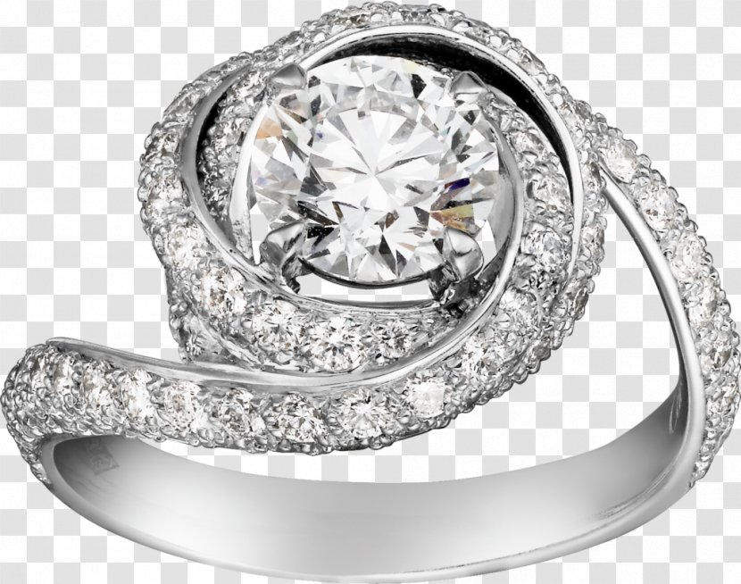 Cartier Engagement Ring Jewellery Solitaire - Gemstone Transparent PNG