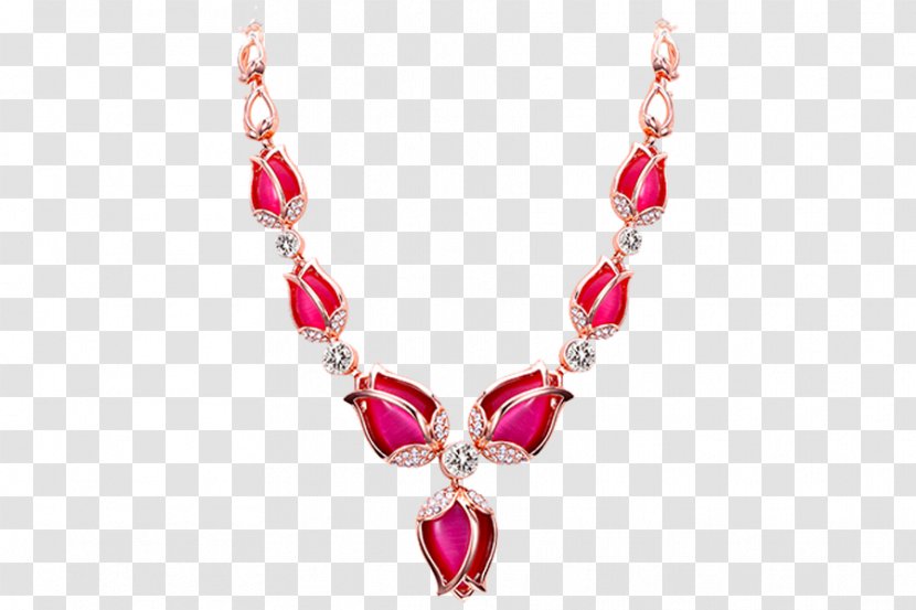 Necklace Earring Ruby Pendant - Jewellery Transparent PNG