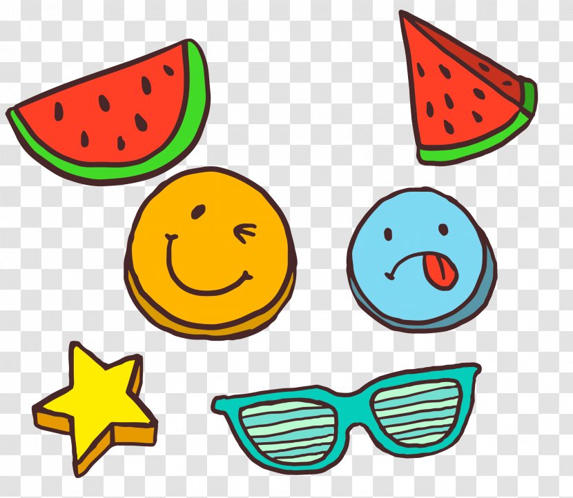 Watercolor Painting Clip Art - Watermelon And Glasses Transparent PNG