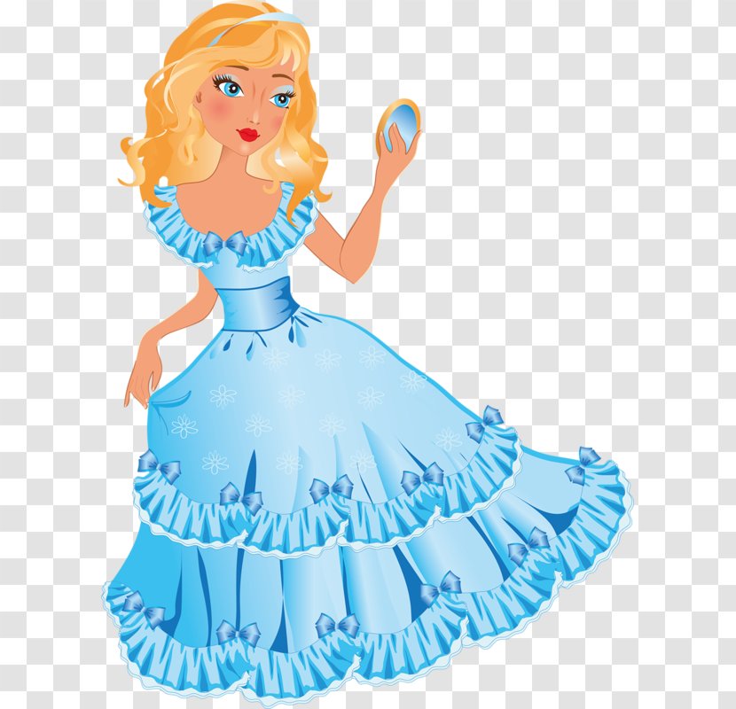 Princess Cartoon Dress Clip Art - Joint - Skirt In Blue Mirror Transparent PNG