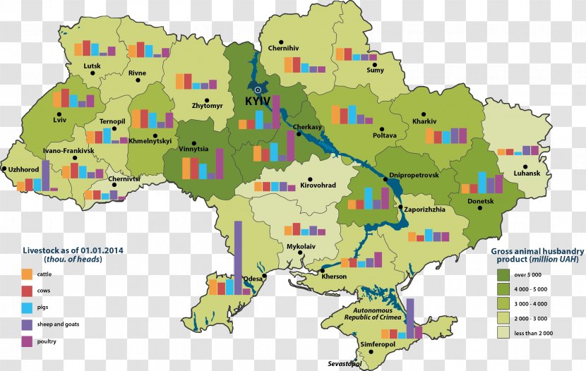 Agriculture En Ukraine Map Farm - Geography - Agricultural Land Transparent PNG