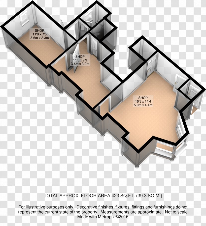 3D Floor Plan Angle - Meter Transparent PNG