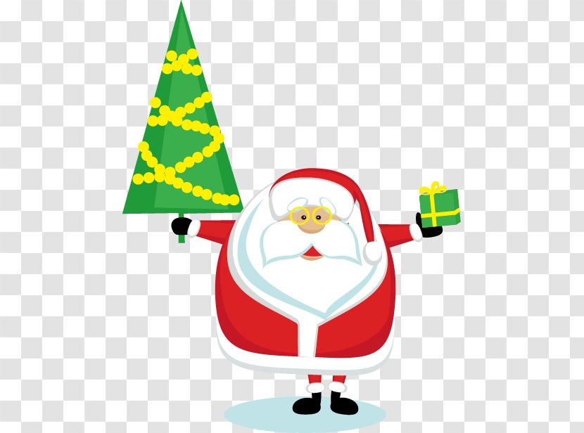 Shopping Holiday Local Purchasing Gift Christmas - Area - Cute Cartoon Santa Claus Holding Umbrella Transparent PNG
