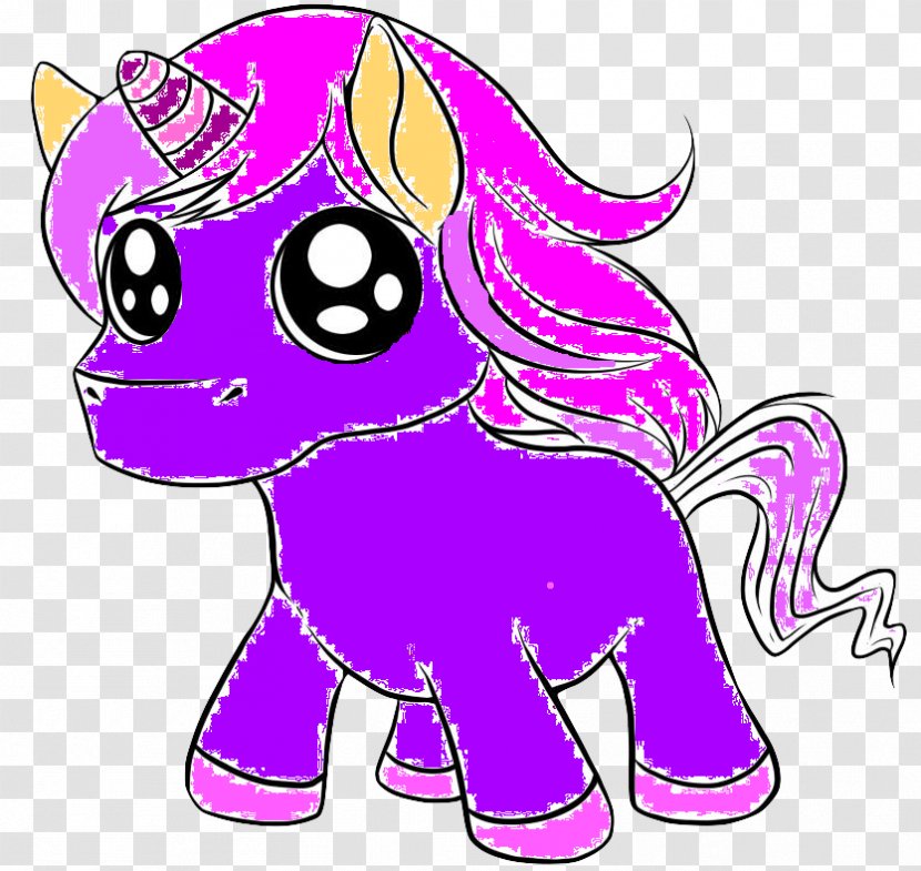 Unicorn Legendary Creature Pony Horse - Cartoon - Purple Transparent PNG