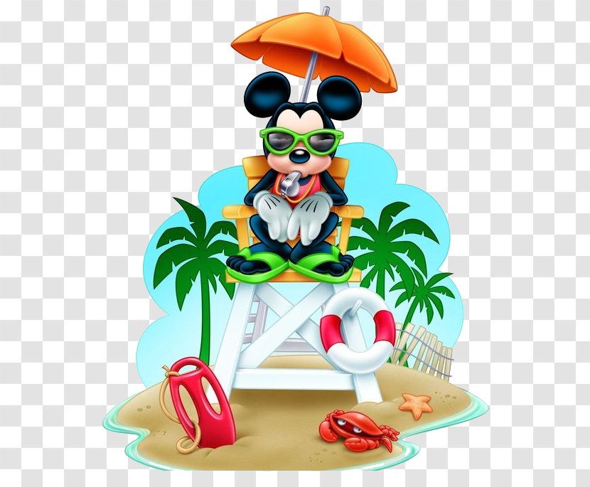 Mickey Mouse Minnie Lifeguard Donald Duck Clip Art - Walt Disney Company - Carrossel Encantado Transparent PNG