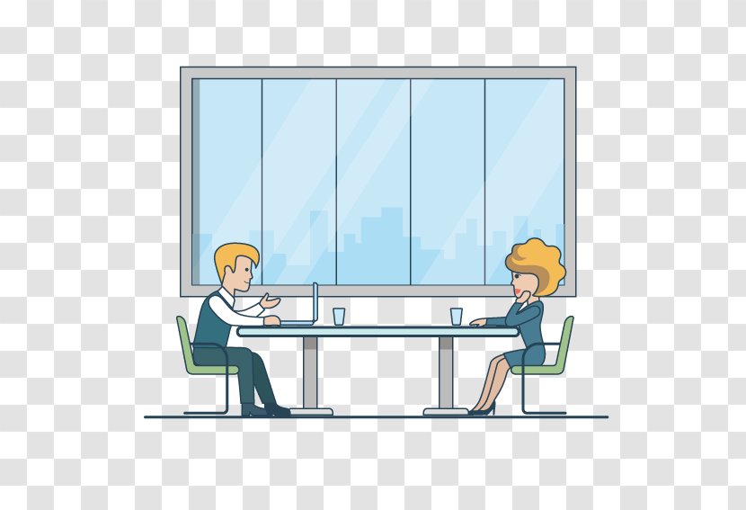 Illustration - Communication - Coffee Talk About Work Colleagues Transparent PNG