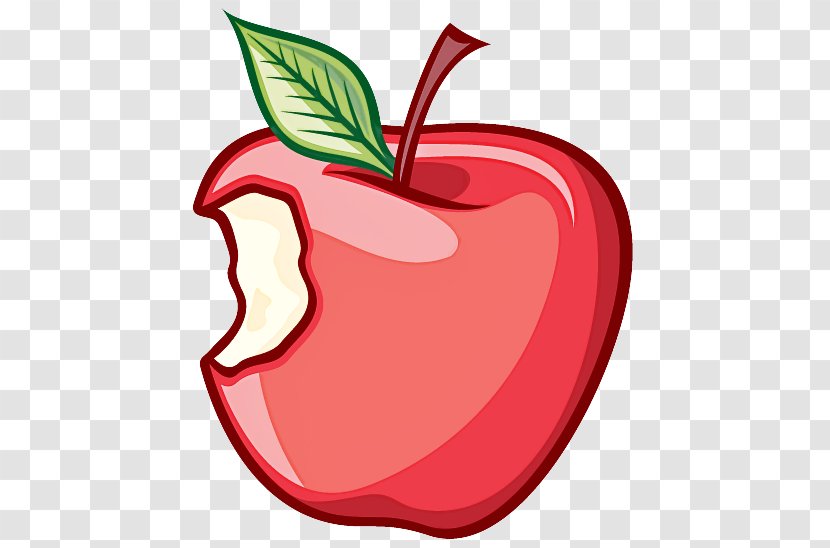 Red Clip Art Natural Foods Plant Fruit - Leaf Apple Transparent PNG