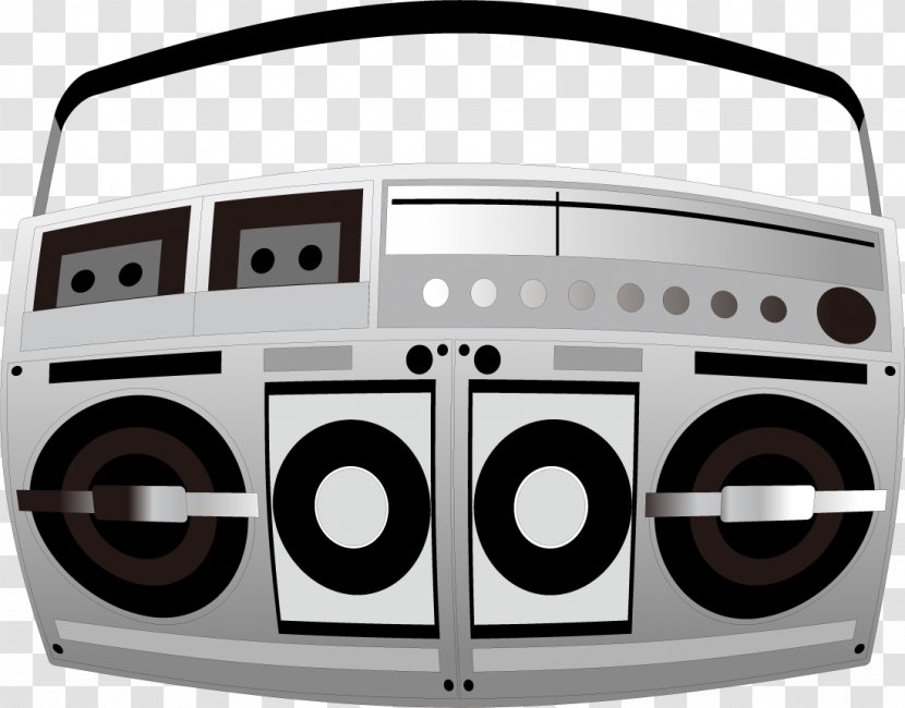 Sound Box Musical Instrument Tape Recorder - Heart - Vector Retro Radio Transparent PNG