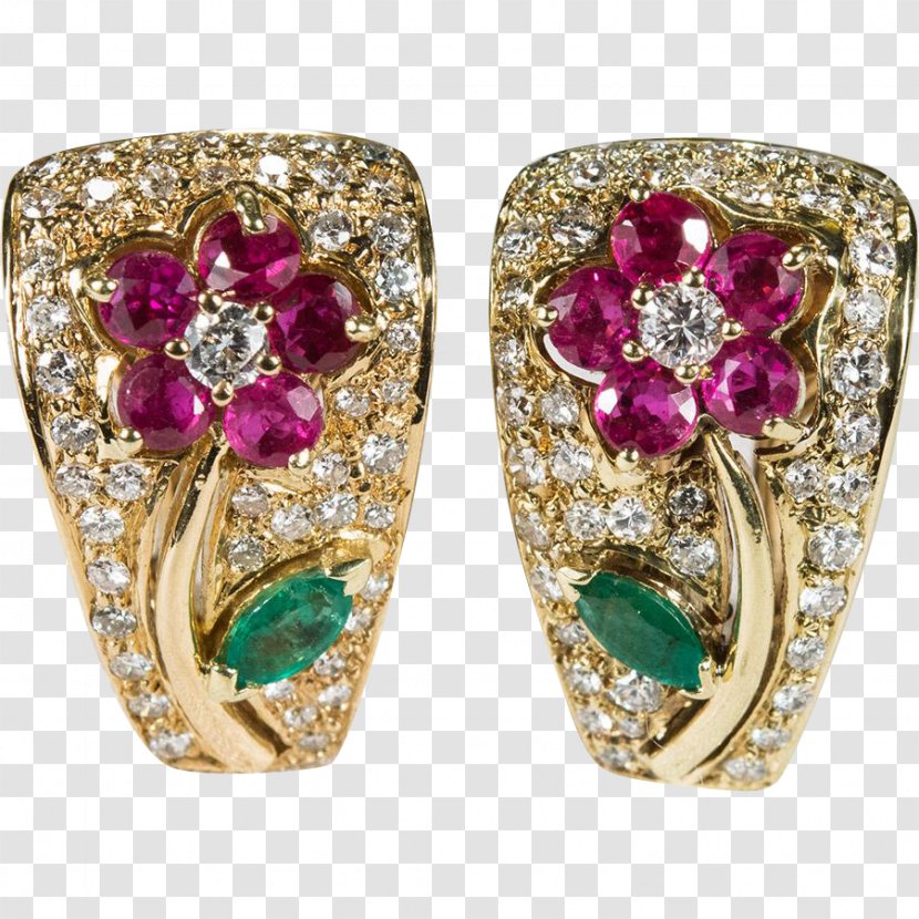 Ruby Earring Body Jewellery Bling-bling Diamond Transparent PNG