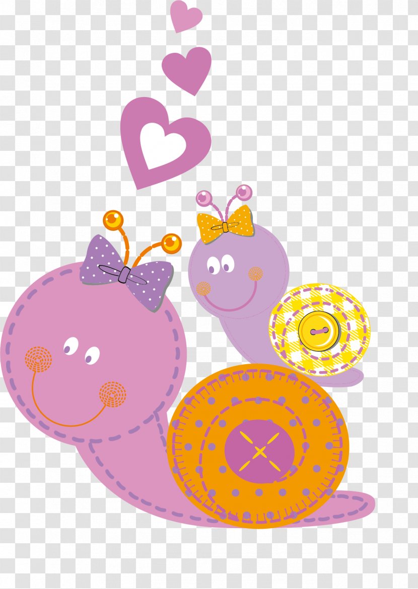 Gastropods Illustration - Pink - Vector Cartoon Snail Transparent PNG