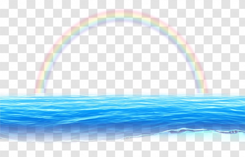 Water Sky Pattern - Aqua - Sea Waters And Rainbow Transparent PNG