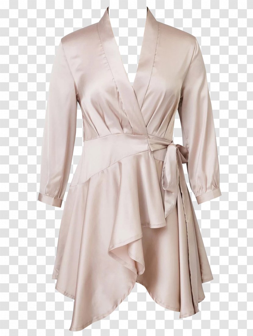 Satin Dress Neckline Clothing Scoop Neck - Blouse - Silk Belt Transparent PNG