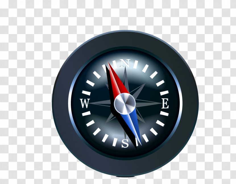 Clip Art - Gauge - A Black Compass Transparent PNG