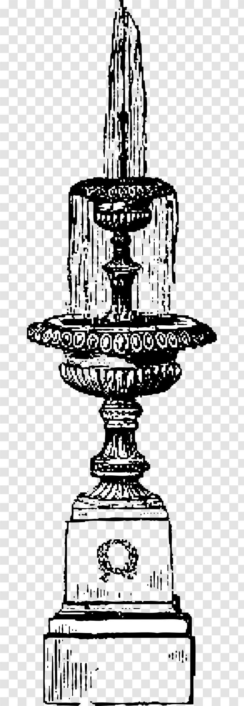 Clip Art Vector Graphics Fountain Image - Line - Black And White Transparent PNG