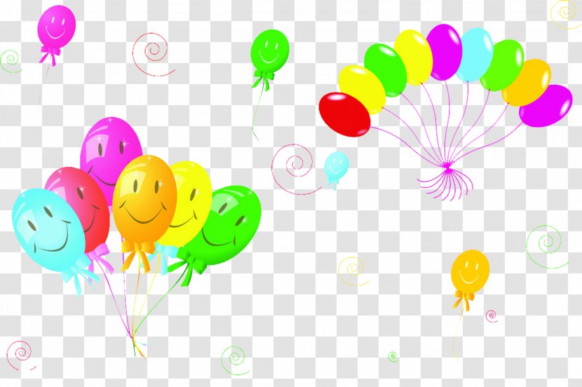 Balloon Cartoon Child - Party - Colorful Smiley Transparent PNG