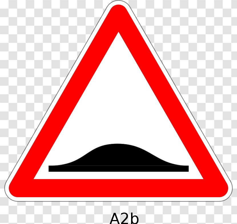 Traffic Sign Speed Bump Road Warning - Pedestrian Crossing Transparent PNG
