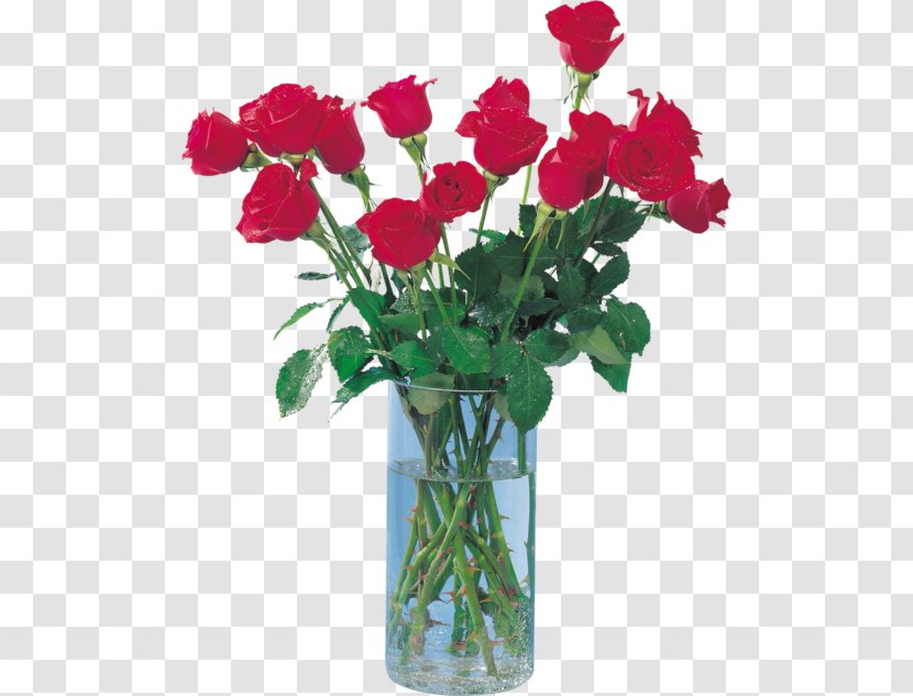 Garden Roses Vase Cabbage Rose Flower Bouquet - Bonsai Transparent PNG