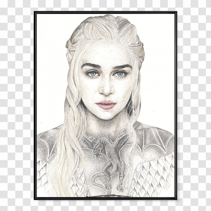 Daenerys Targaryen Pencil Vs. Camera Canvas Print Game Of Thrones - Vs Transparent PNG