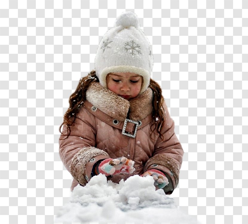 Snow Child Winter - Watercolor Transparent PNG