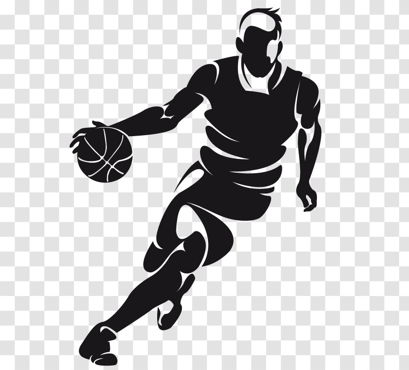 Basketball Silhouette - Black Transparent PNG