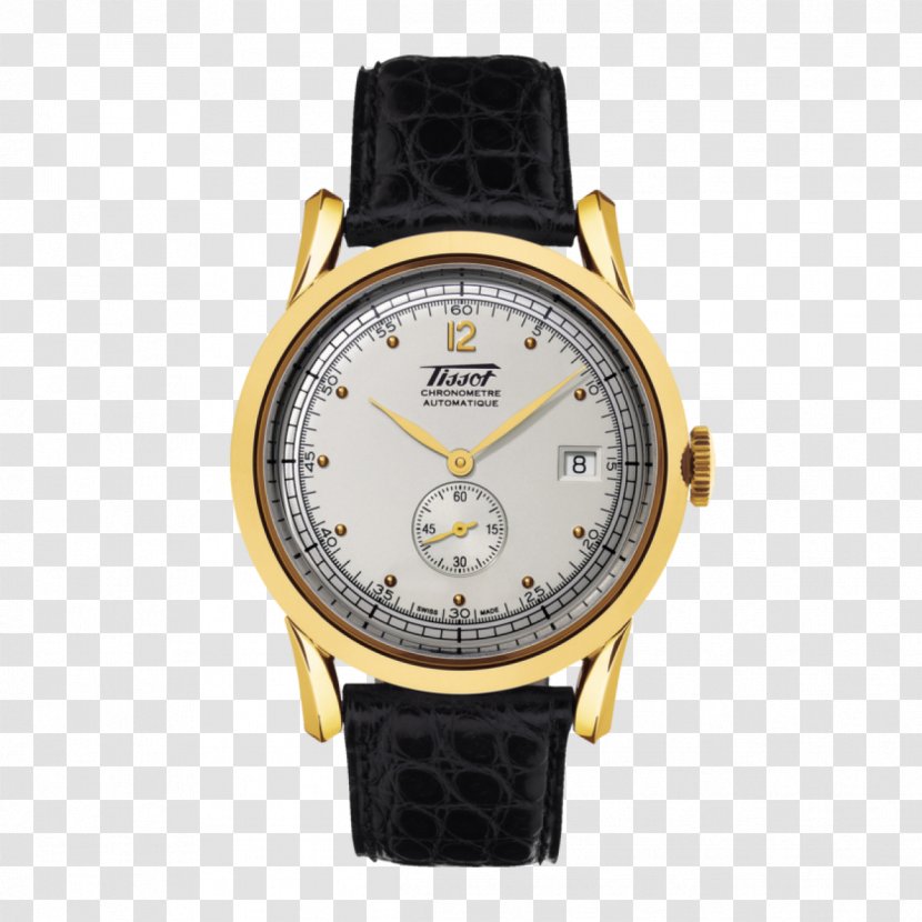 Tissot Watch Strap Gold Chronograph - Quartz Clock Transparent PNG
