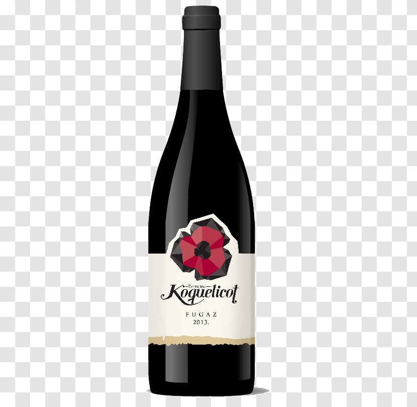Cabernet Sauvignon Red Wine Blanc Merlot - Glass Bottle - Grapes Transparent PNG