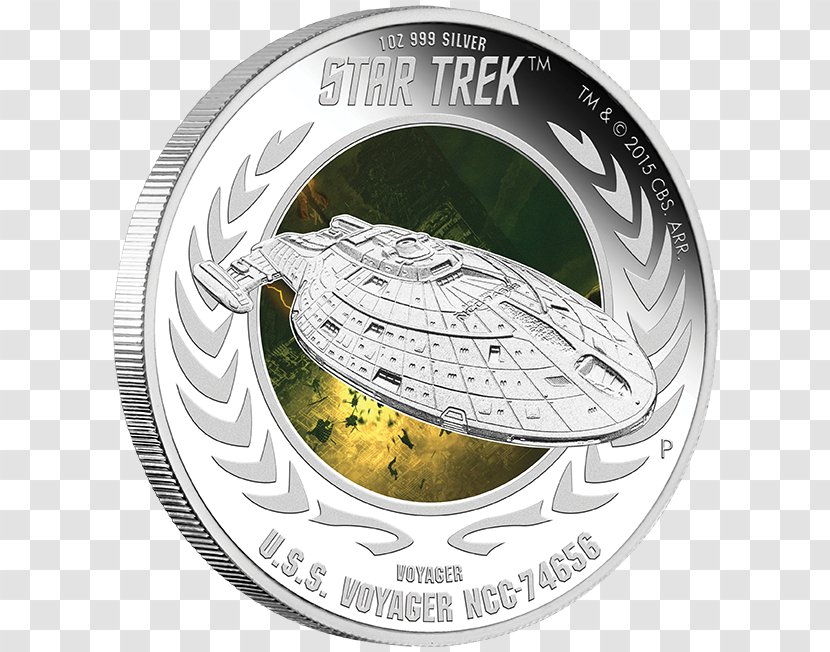 Perth Mint Starship Enterprise Coin USS (NCC-1701) - Star Trek Deep Space Nine Transparent PNG