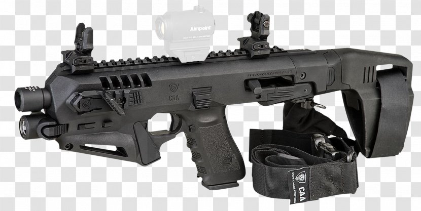 GLOCK 19 Firearm Carbine Pistol - Cartoon - Weapon Transparent PNG