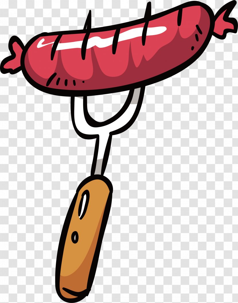 Oktoberfest Beer German Cuisine Sausage - Artwork - On A Fork Transparent PNG