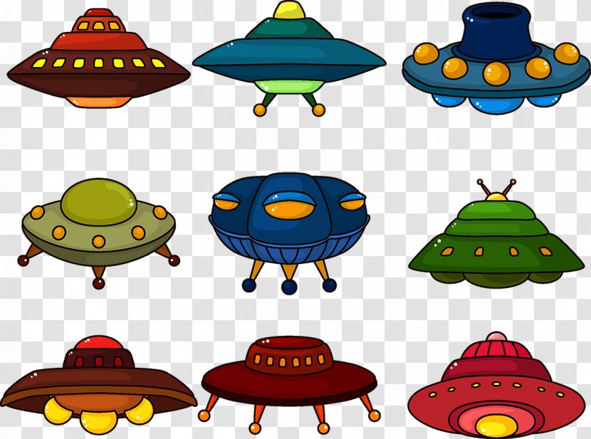 Unidentified Flying Object Cartoon Illustration - Headgear - Alien UFO Transparent PNG