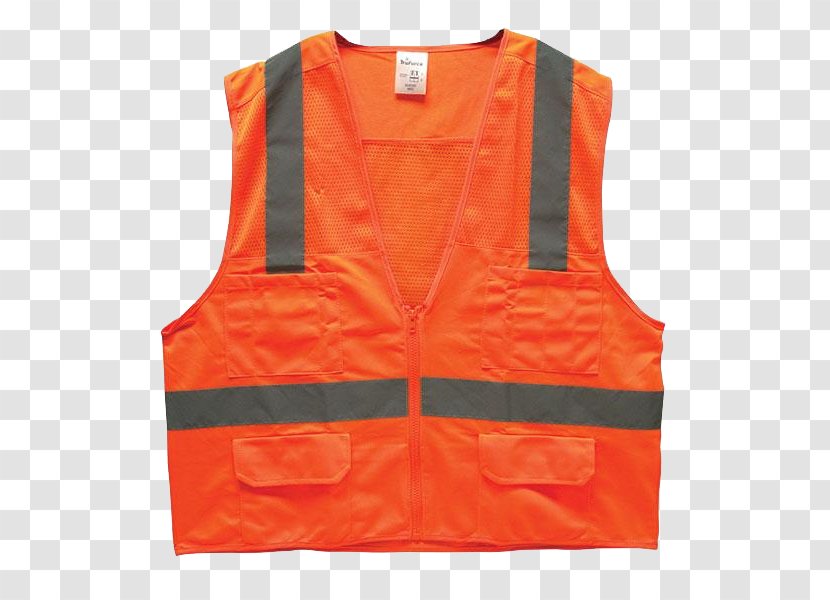Gilets Sleeveless Shirt - Outerwear - Safety Vest Transparent PNG