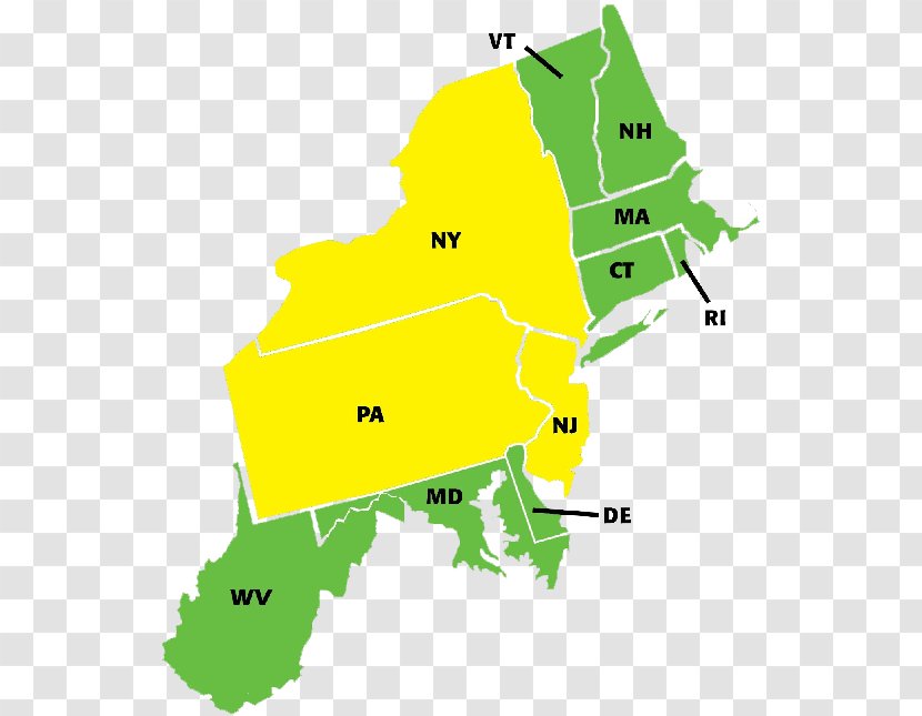 New York City Pennsylvania Delaware Tri-state Area Blackwood - Map - Tri Transparent PNG