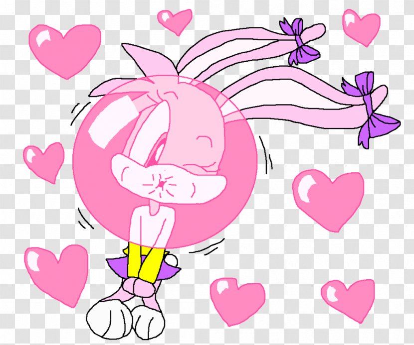 Bubble Gum Babs Bunny Drawing Cartoon - Flower - Frame Transparent PNG