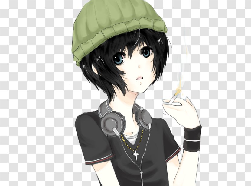 Black Hair If(we) Goth Subculture - Watercolor - Tree Transparent PNG