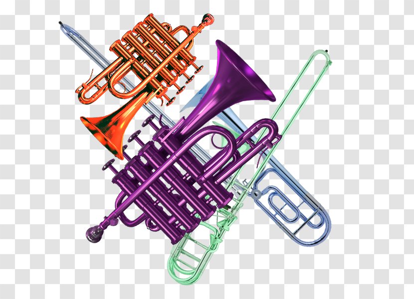 Trumpet Computer File - Silhouette - Colorful Transparent PNG