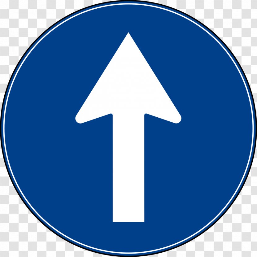 Traffic Sign One-way Road Stop Hook Turn - Blue Transparent PNG