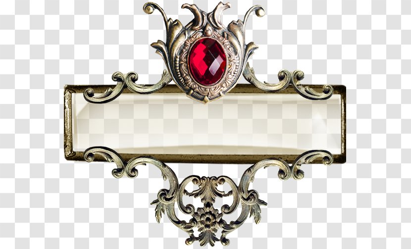 Download - Metal - Ruby Embellishment Banner Transparent PNG