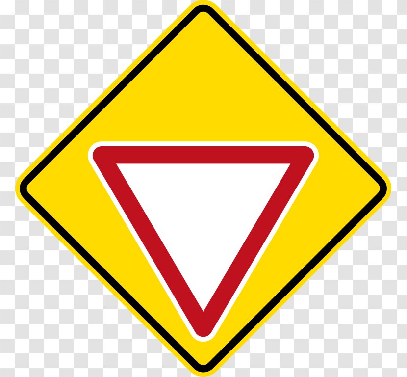 Priority Signs New Zealand Warning Sign Yield Traffic - Area - Interlocking Rings Transparent PNG