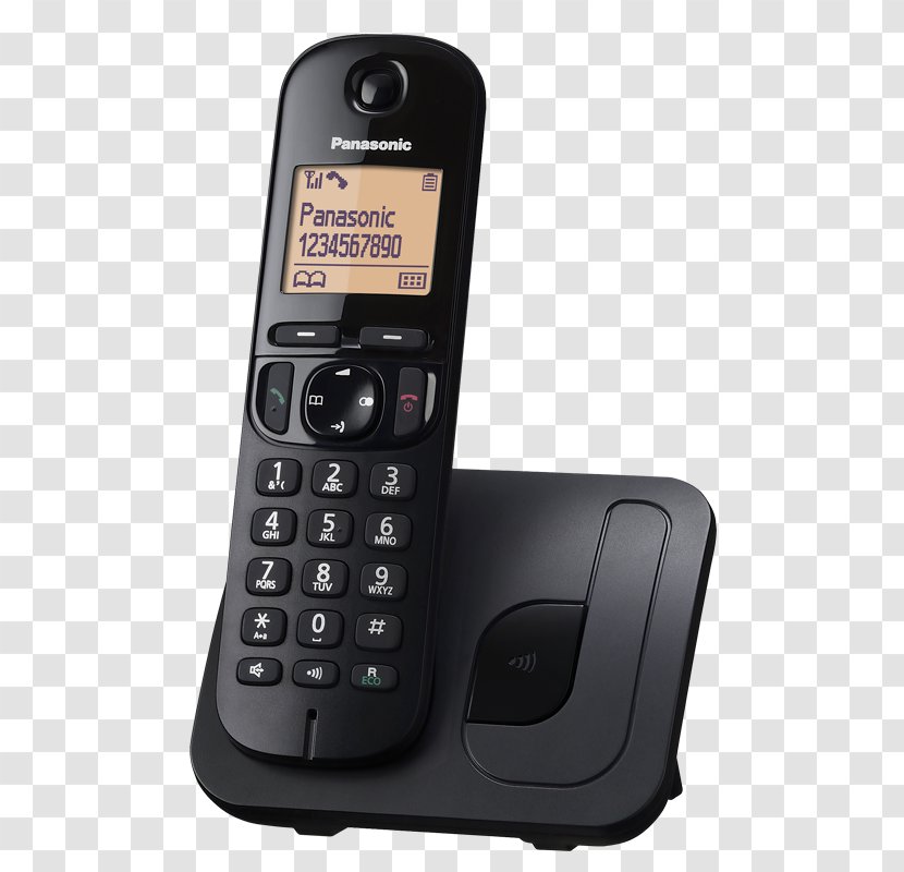 Digital Enhanced Cordless Telecommunications Telephone Mobile Phones Panasonic Kx-tgc220eb Dect Phone With Tam And Call Blocking - School Stationery Transparent PNG