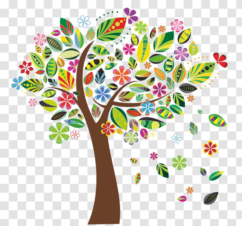 Tree Color Clip Art - Floral Design Transparent PNG