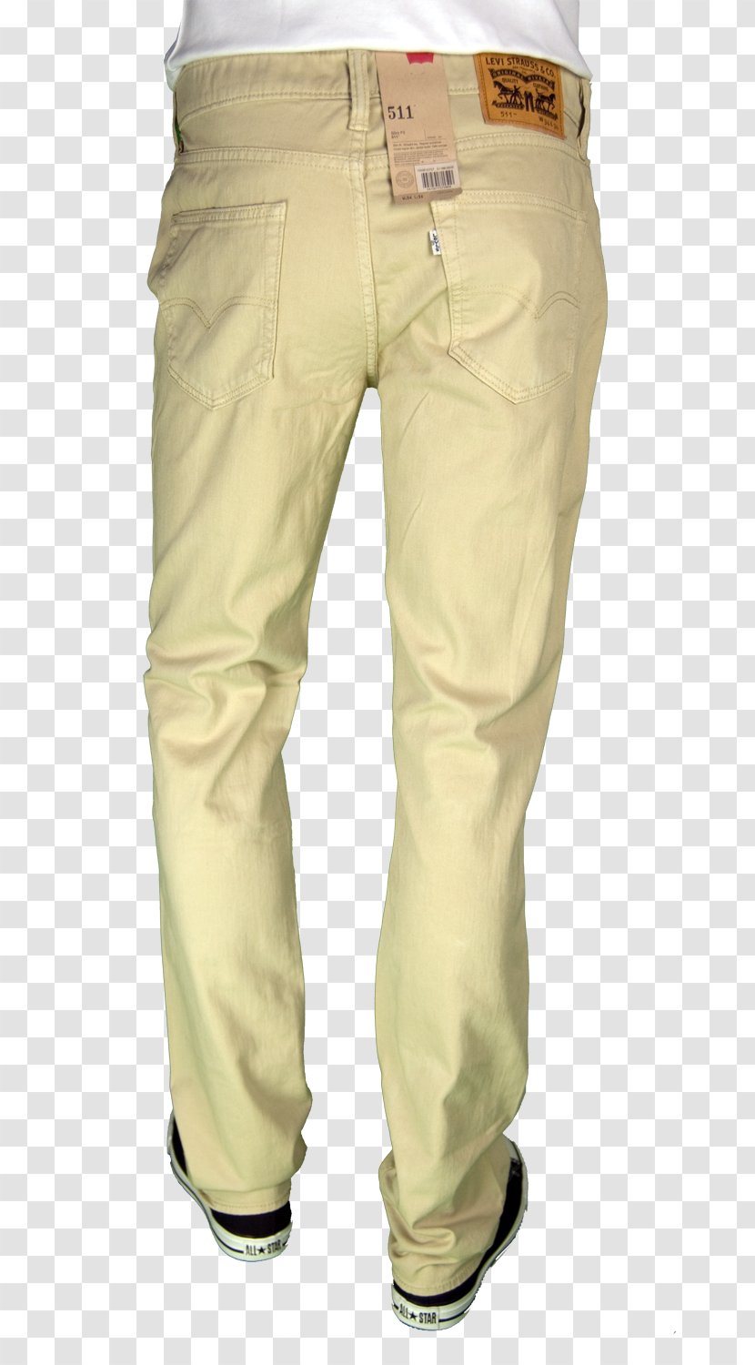 Jeans Denim Khaki - Trousers - Beige Transparent PNG