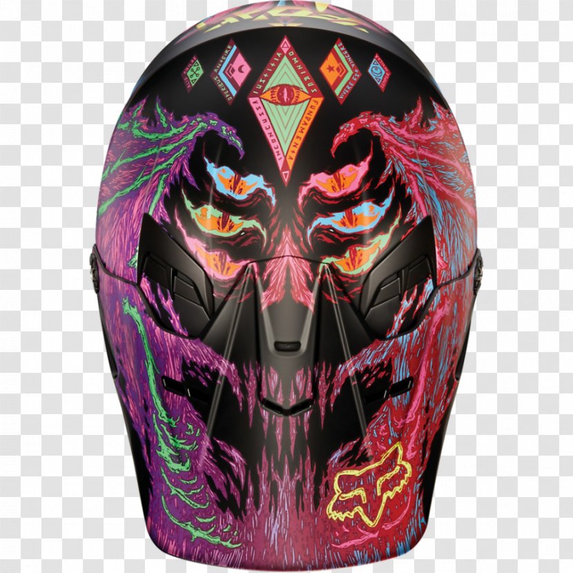 Mask Fox Child Purple Skull - Racing Transparent PNG