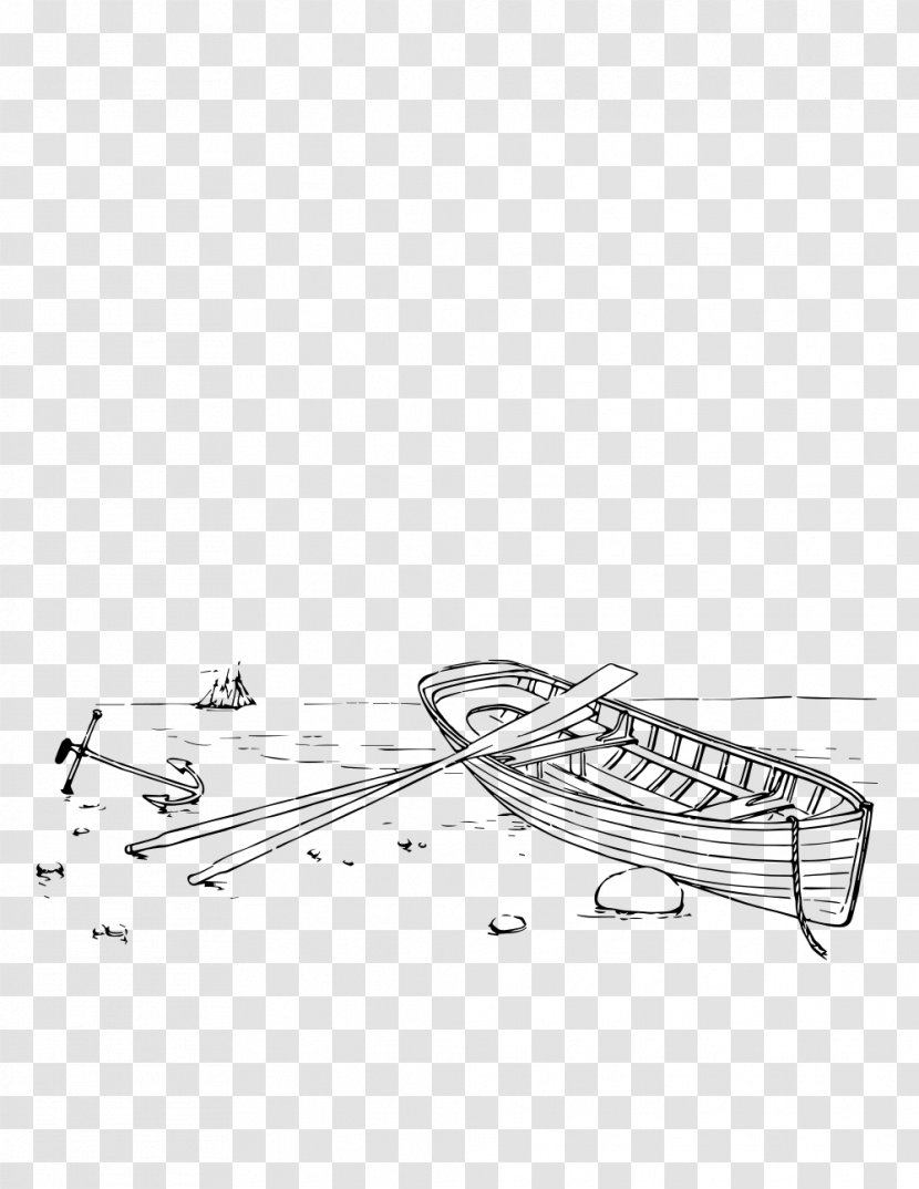 Rowing Boat Drawing Clip Art - Line Transparent PNG