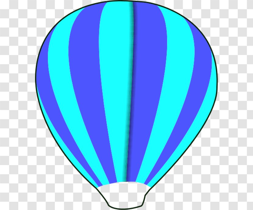 Hot Air Balloon Clip Art Line - Turqoise Ballon Transparent PNG